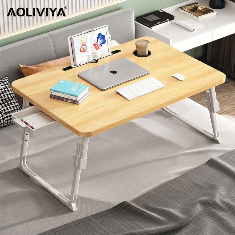 

AOLIVIYA Bed Small Table Folding Dormitory Desk Laptop Table Car Student Children Study Table Sofa Table