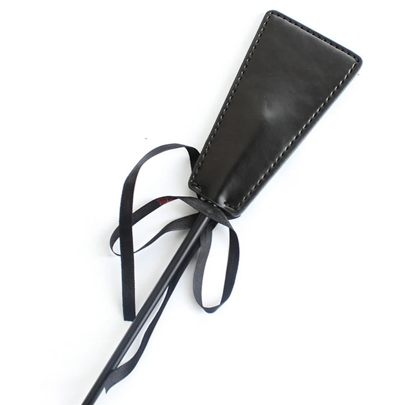 47CM Feather Whip,PU Leather Spanking Paddle Horse Whip fo Horse Equestrian Riding Equestrian bat,Cosplay Performance Props 3