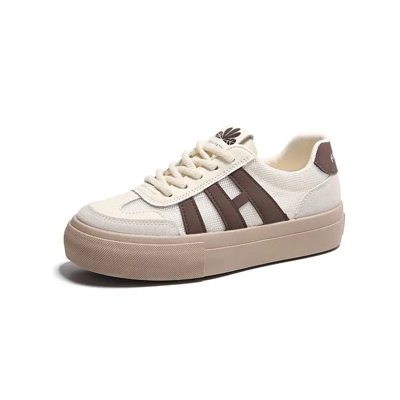 Summer Mesh Casual Women's Shoes Thick Bottom Small White