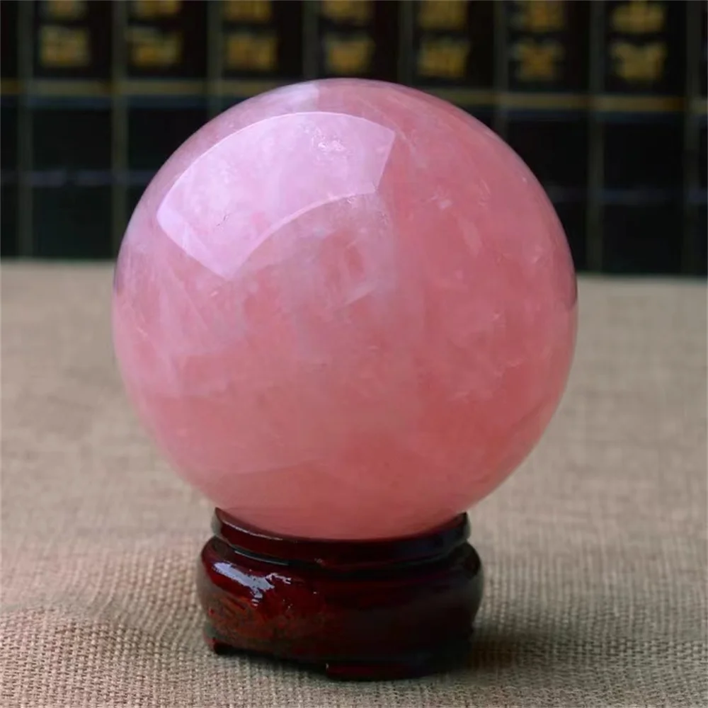 Natural Rose Quartz Crystal Ball Polished Massage Sphere Ball Reiki Healing Room Decor Pink Crystal Souvenirs Stone Crafts 4