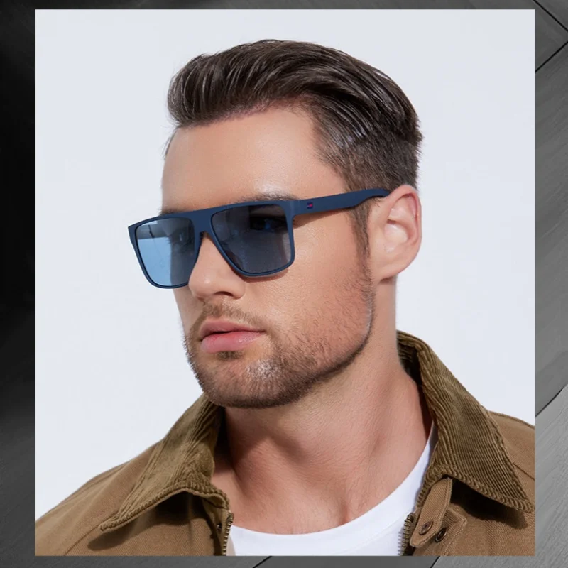 F&middot;DRACON Men's Polarizing Mirror Sunglasses Retro Box Outdoor Sports Driving Ultra Light