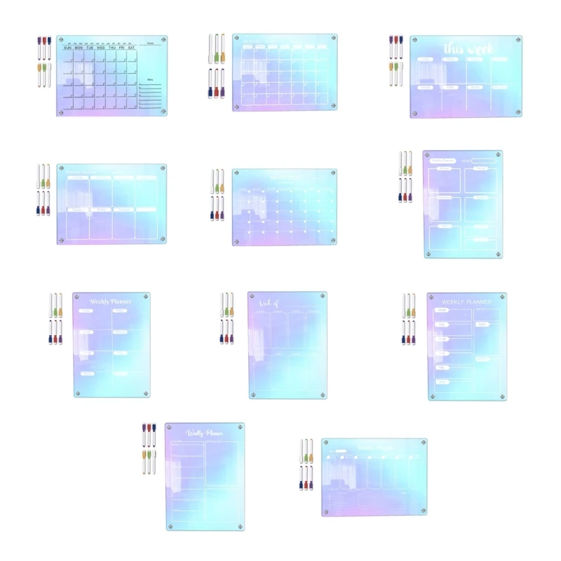 

B36C Color Calendar Whiteboard Weekly Planner Fridge Monthly Calendar Board