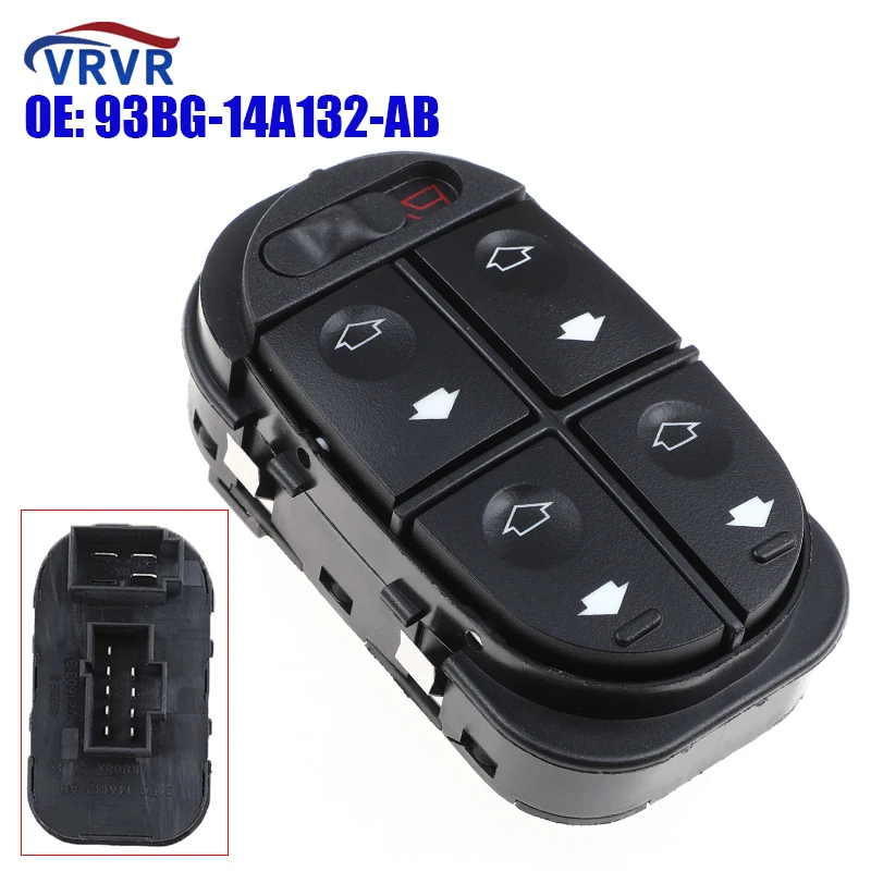 

VRVR 93BG-14A132-AB 3 + 9 контактов, аксессуары для интерьера, главный переключатель электростеклоподъемника 93BG14A132AB для Ford Mondeo MK1-MK2 1993-2000