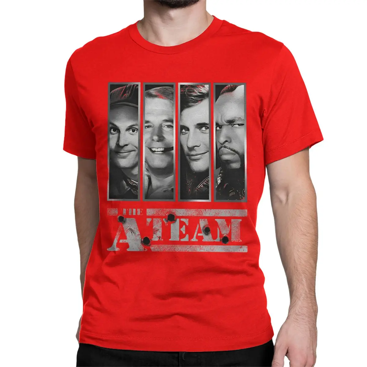 Camisetas de John Hannibal Smith de El Equipo A para hombre y mujer, de algodón puro, de manga corta y cuello redondo, regalo de cumpleaños