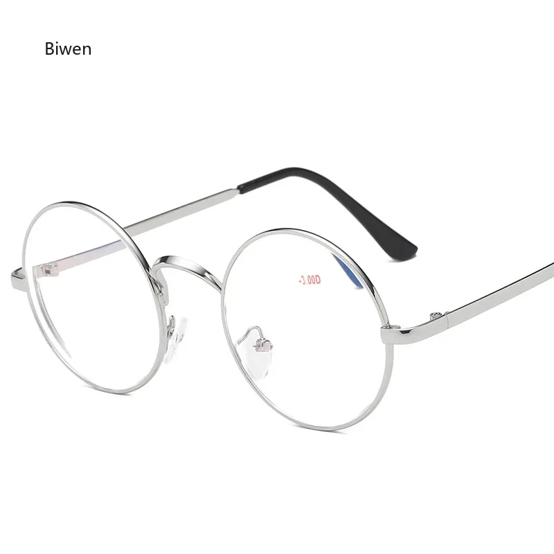 0-1.0-1.5-2.0-2.5-3.0-3.5-4.0 Finished Myopia Glasses Men Anti-blue light Round Short-sighted Eyeglasses Women Vintage Eyewear 4