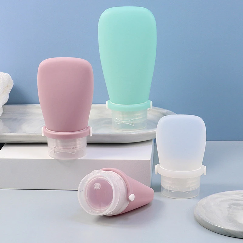 Leak-Proof Silicone Travel Bottles - Refillable Squeezable Containers for Toiletries and Liquids