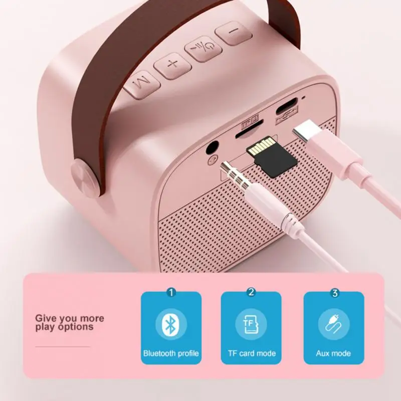 Home Karaoke Machine Portable Bluetooth 5.3 PA Speaker System 1-2 Wireless Microphones Home Family Singing for Kid karaoke speaker