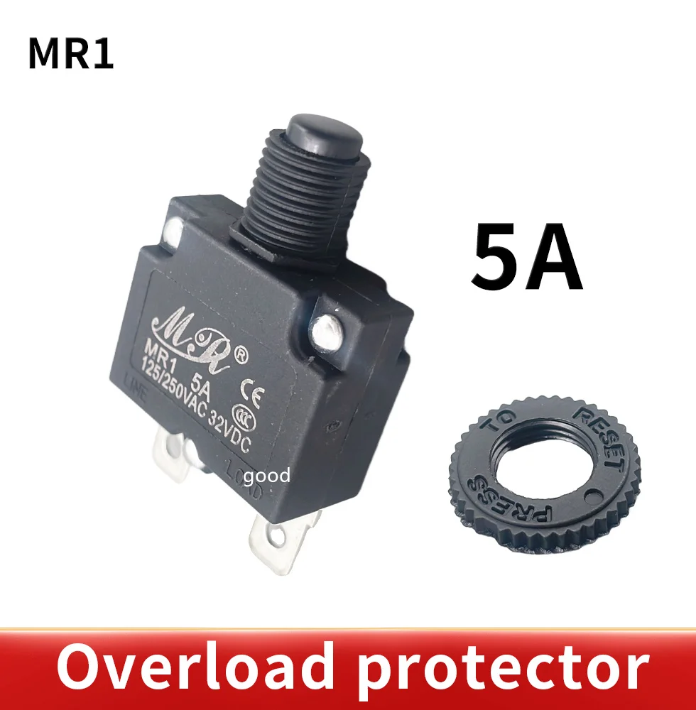 열 스위치 회로 차단기, 과부하 스위치 과부하 보호대, MR1, 3A,4A,5A,6A ,7A,8A,10A,15A,16A,18A,20A,25A ,30A, 5 개