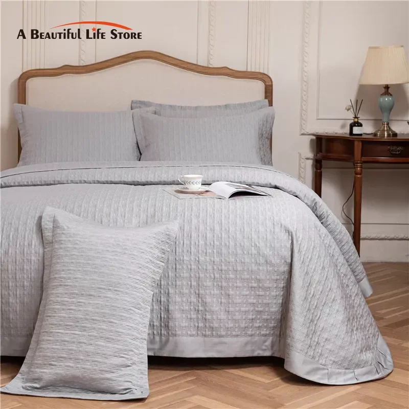 

Luxury Quilt Set with Pillowcases, Egyptian Cotton, B Side, Quilted Bedspread, Coverlet Mattress Cover, Bed Sheet, A Side, 3Pcs