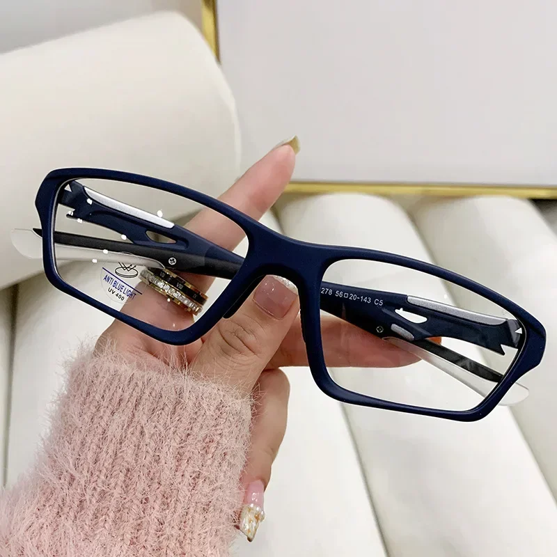 TR90 Sports Photosensitive Color Changing Eyewear Anti Blue Light Outdoor Cycling Glasses Photochromic Near Sight Eyeglasses 4