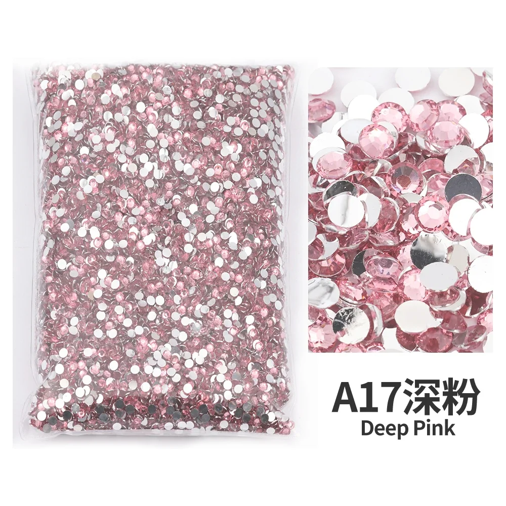 Vibrant Red Resin Flat Back Rhinestones - Bulk Wholesale