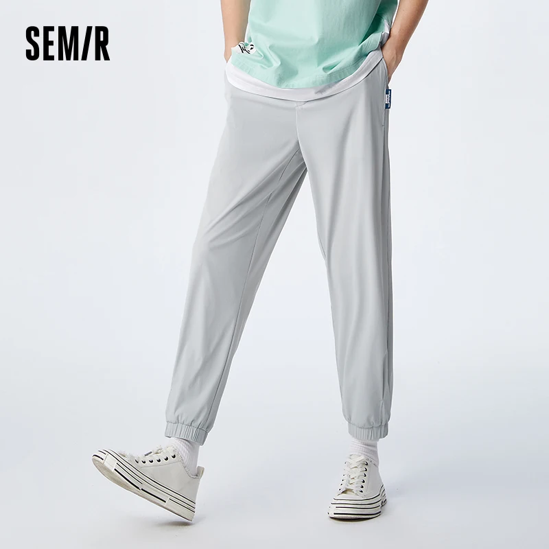 

Semir Casual Pants For Men 2024 Summer New Comfortable Simple Style Daily Sunscreen Cool Feeling Loose Leggings Cropped Pants