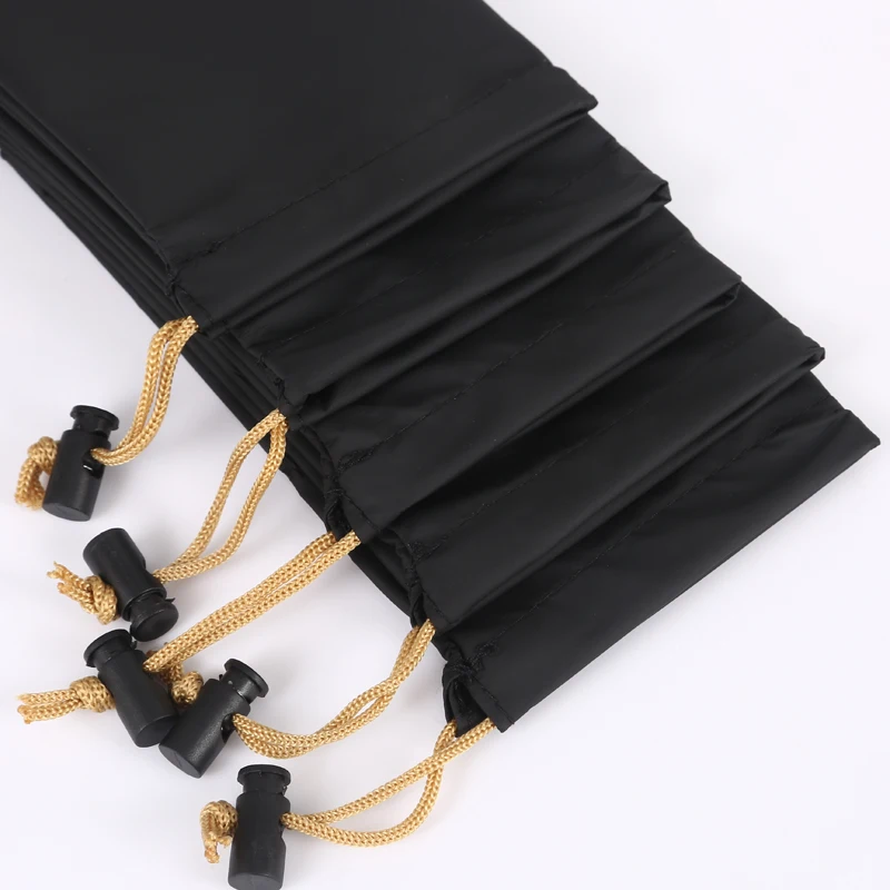 Headphone Drawstring Bags 2pc PU Leather Soft Headset Earphone Data Cable Waterproof Storage String Bag Pouch