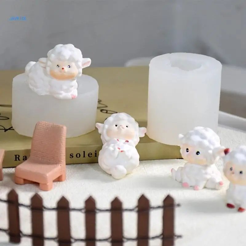 Mini Sheep Silicone Molds DIY Crafts Plaster Mold Handmade-Scented Candle Soap Table Ornament Mould Non-stick halloween silicone mold candle making moulds soap mould skull shaped crafts molds silicone material for diy candle soap