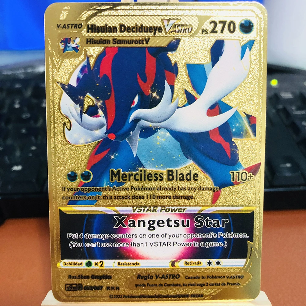 New Vstar Vmax Pokemon Gold Star Metal Battle Value 270 Collection  Series,charizard Pikachu, Battle Poker,children's Toys| | - AliExpress
