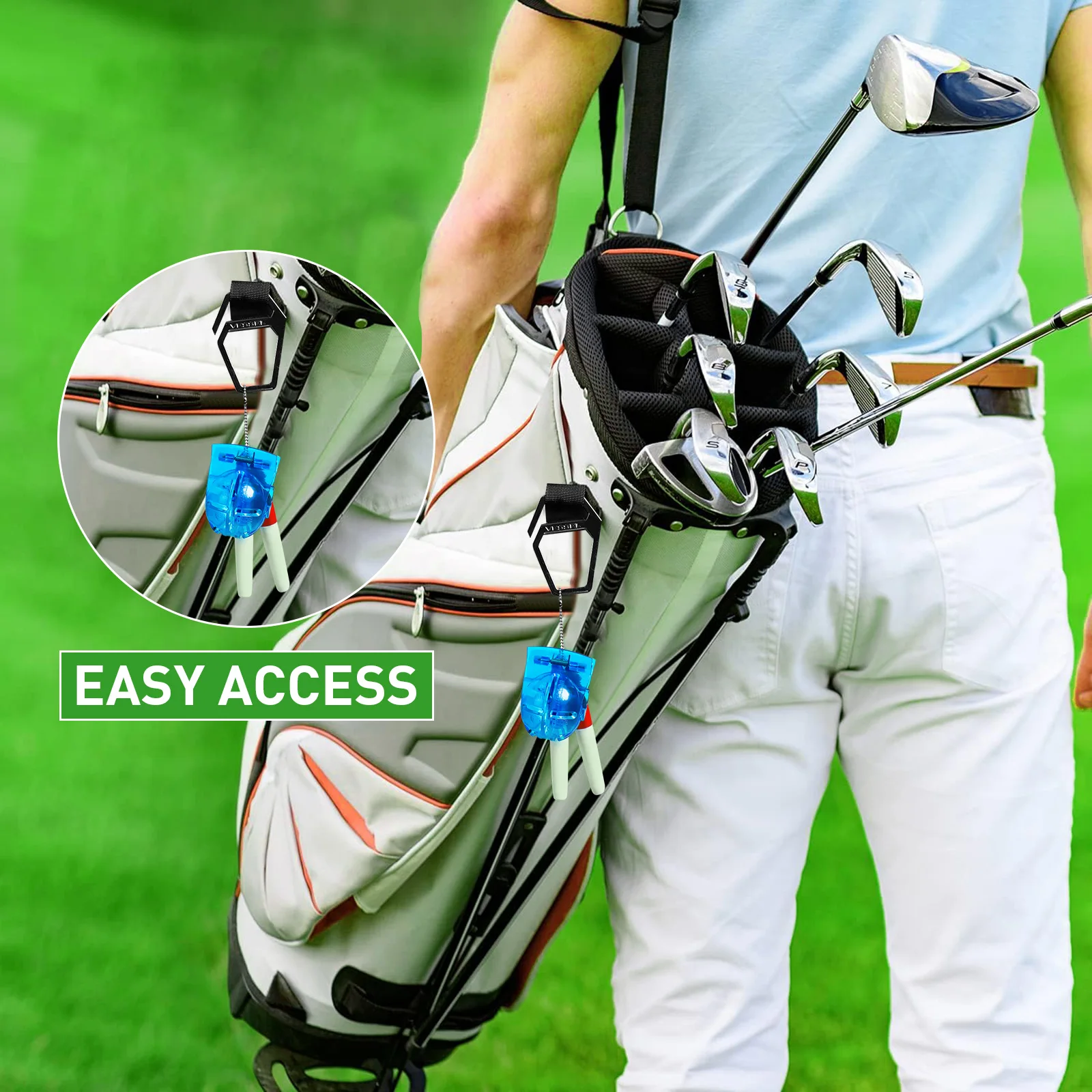 Golf Ball Line Liner Drawing Marking Alignment Putting Tool and 2 Pieces Golf Ball Marker Pen 5