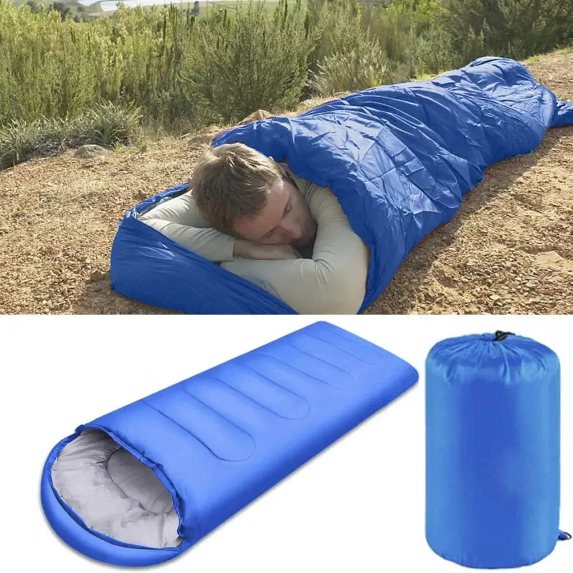 Camping Sleeping Bag Ultralight Waterproof 4 Season Warm Envelope Backpacking Sleeping Bags Outdoor Traveling Hiking Supplies