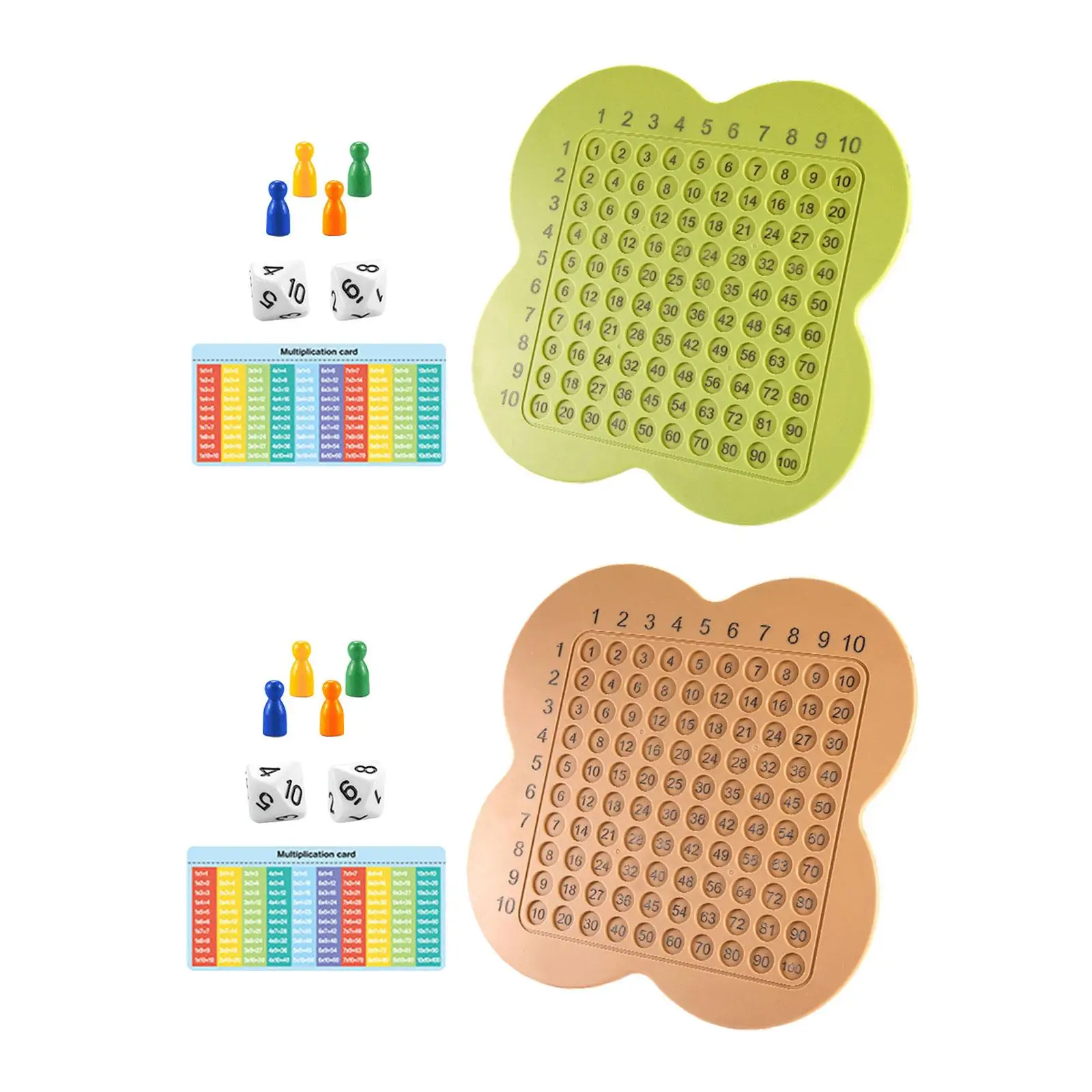 

Montessori Multiplication Board Game Interactive with Flash Cards Dice Teaching Aids Educational Children Counting Toy for Kids