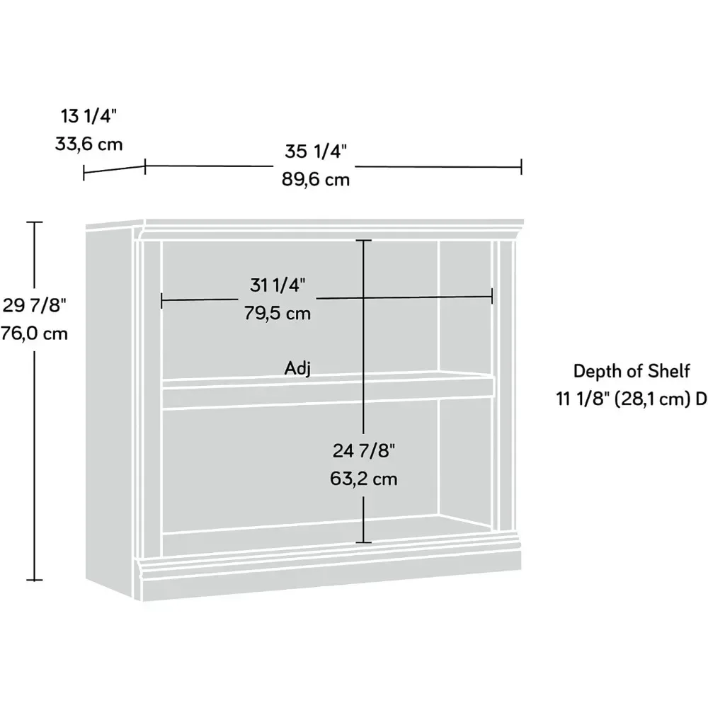 Sauder Miscellaneous Storage 2-Shelf Bookcase/ book shelf, Select Cherry finish 4