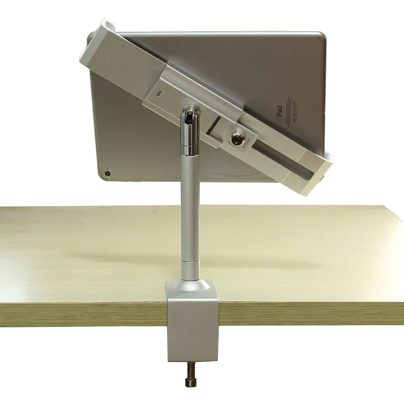 Tablet stand with lock, anti-theft food, universal metal countertop, mall checkout display