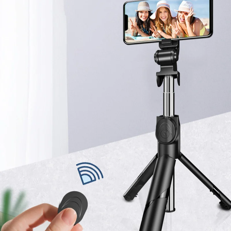 Bluetooth-Selfie-Stick-Stativ, Mini-Reiseständer mit Dreh- und Ausziehfunktion, universelle Handyhalterung_voghion.com