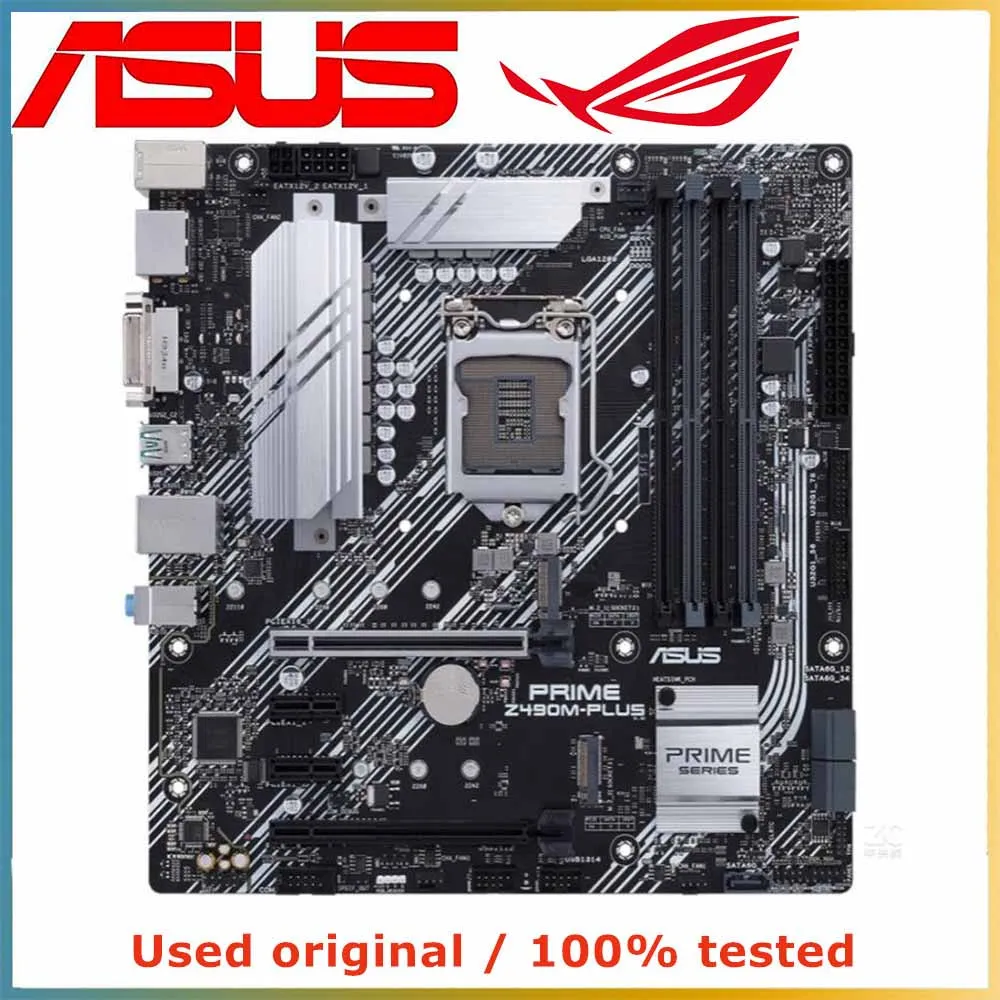 Материнская плата для компьютера ASUS PRIME, материнская плата LGA 1200 DDR4 128G для Intel Z490, десктопная материнская плата M.2 PCI-E 3,0 X16