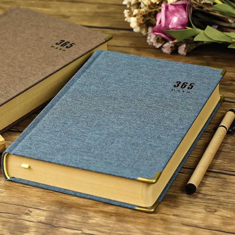 365 Days Thickened Diary Kraft Paper Hand Book Blank Inner Page Plan Simple Retro Literary Notebook