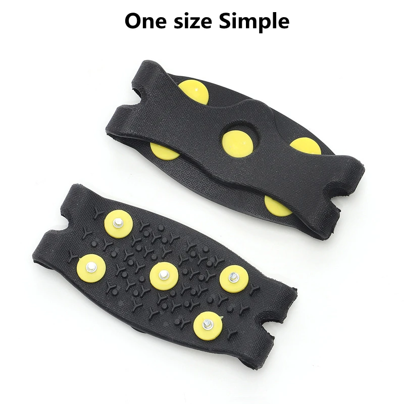 Pair S-XXL10 Studs Anti-Skid Snow Ice Climbing Shoe Spikes Ice