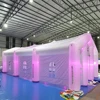 Luxury Outdoor White Inflatable Wedding Tent Large Inflatable Event Tent Square Party Tent House Club With Blower And Led Lights 2