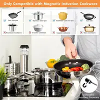 NOXTON Plaque Induction 4 Feux Encastrable, Plaque Electrique avec VDE Fiche, Table de Cuisson Induction avec Commande Tactile, Sécurité Enfant, Minuterie, Plaque de Cuisson Electrique 3500W 3