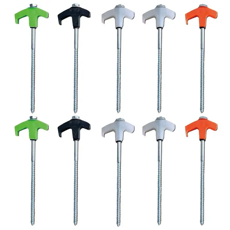 

10PCS Glow Heavy Duty Screw In Tent Pegs Heavy Duty Tent Accessories Tent Pegs Camping Stakes Drill in Tent Stakes for outing