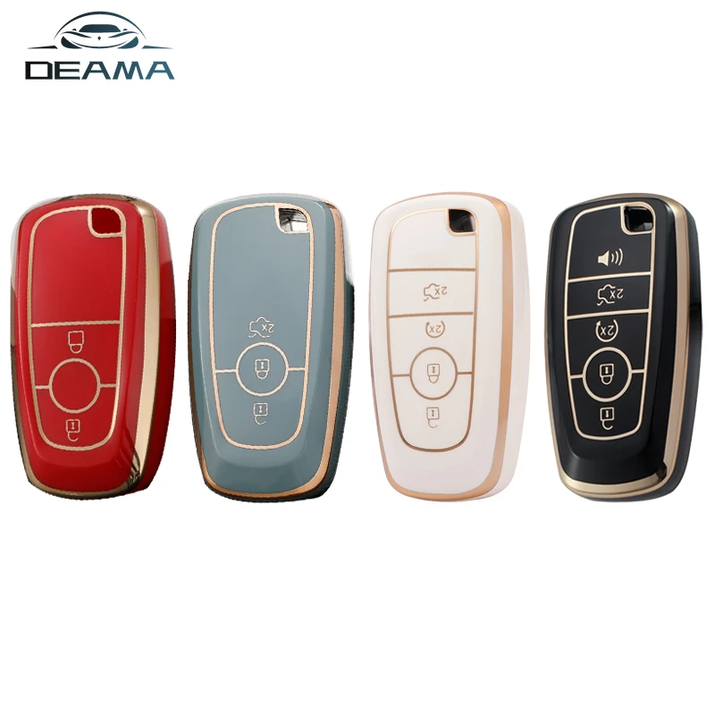 Чехол для автомобильного ключа из ТПУ 2 3 4 5 кнопок для Ford Explorer Mustang Fusion Escape F150 F250 F350 F450 F550 Ford Raptor 2020 2021