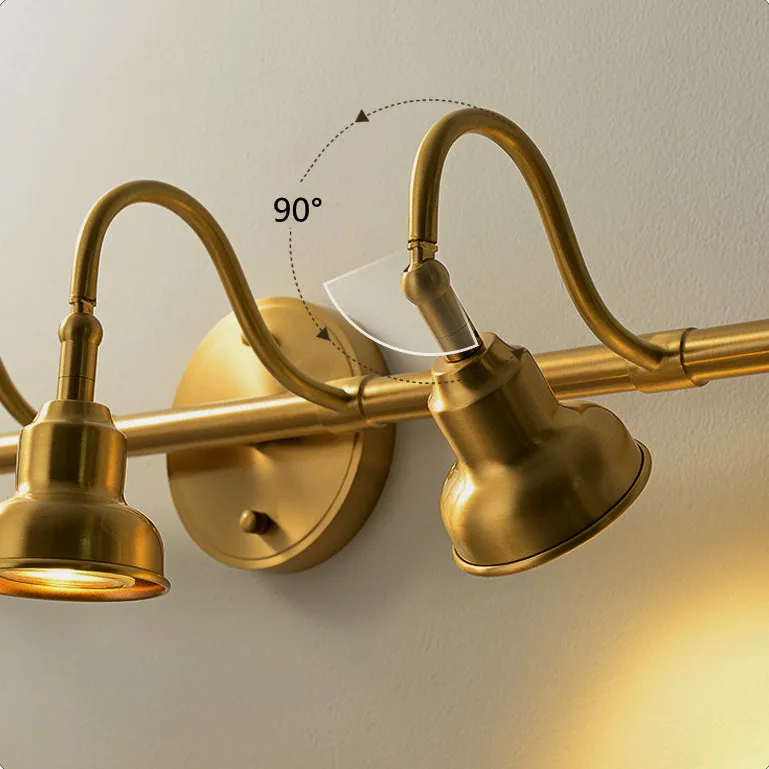 American Bronze Mirror Front Light , Bathroom Wall Lamps Mirror Light ,Powder Room Mirror Wall Lights Lighting LED Makeup Mirror