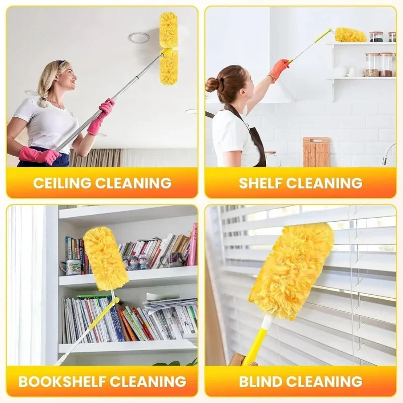 Disposable Feather Duster 10-40PCS Dual Sided 360&deg; Dusting Head For Cleaning Dust Cobwebs Home and Car