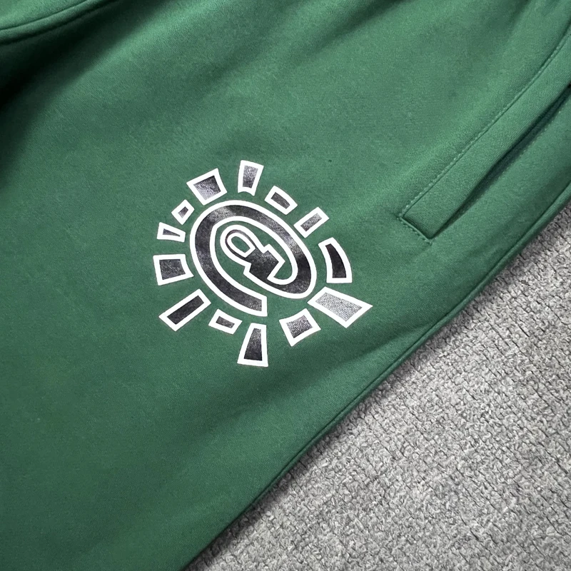 High Street Green Sweatpants ADWYSD Pants Sunroll Fleece Zipper Pocke Cleanfit Casual Trousers T Men Women 5