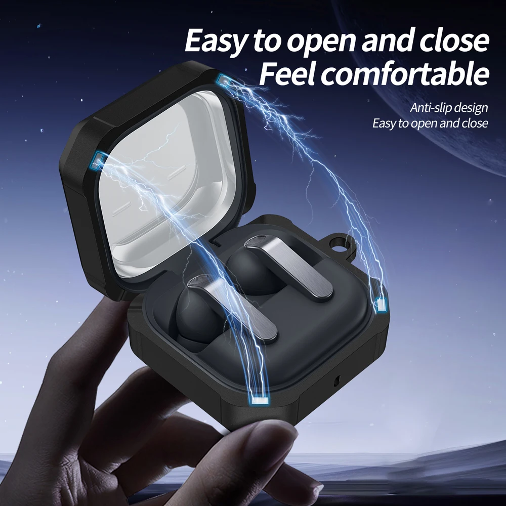 Earphone Protection Cover with Magnetic Closure and Safety Buckle Keychain
