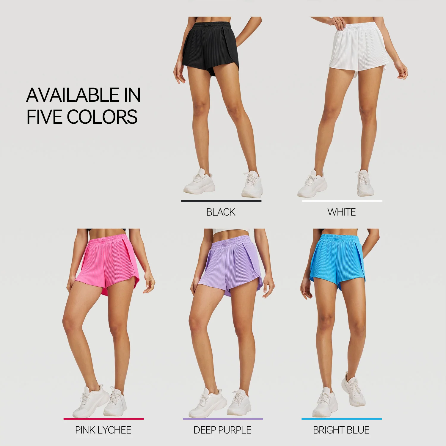 Sports Outdoor Fitness Yoga Shorts Fake Two Pieces Pleated Skirt Pants Breathable Quick Dry Three Point Pants Yoga Skirt 6