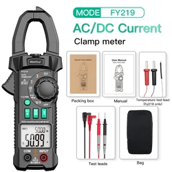 FUYI AC DC Digital Clamp Meter Multimeter Pinza Amperimetrica True RMS High Precision Capacitance NCV Ohm Hz Tester