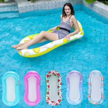 Rooxin Inflatable Floats Bed Swim Ring Tube Water Leisure Bed Swim Air Mattresses Swim Pool Sleeping Bed Beach Lounger Chair