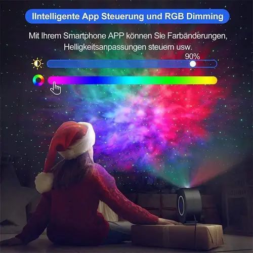 RSH Tuya 스마트 스타 프로젝터 WiFi 레이저 별이 빛나는 하늘 프로젝터 흔들며 Led 다채로운 홈 분위기 빛 무선 제어 Alexa 3