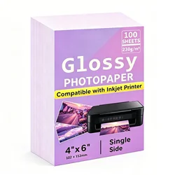 Premium Glossy 4x6 Photo Paper - 100 Sheets, 230 gsm (4R - 230GMS)