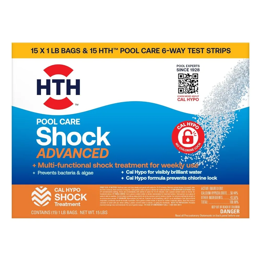 

52044 Swimming Pool Shock Advanced and Test Strips, 1lb (Pack of 15)
