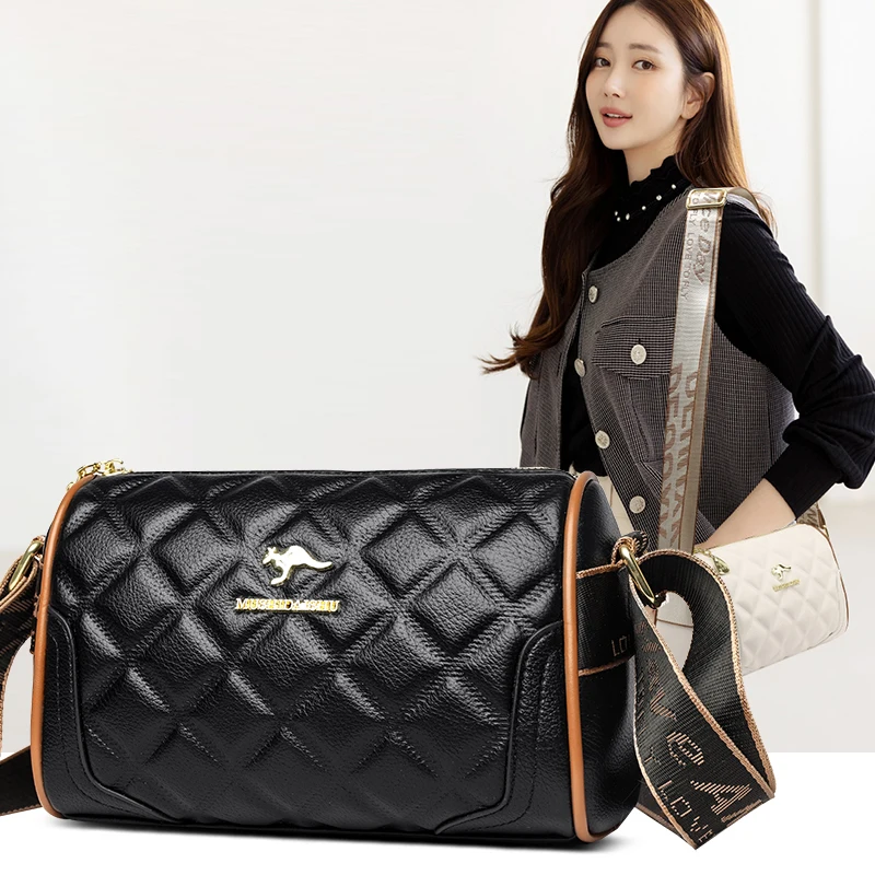 High Quality Oil Wax Leather Shoulder Crossbody Bags Fashion