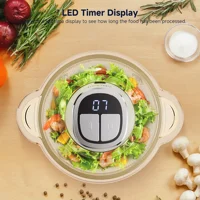 BioloMix Mini hachoir électrique, 300W, avec 2 bols et 4 lames à deux niveaux pour le traitement des aliments pour bébés, des viandes et des oignons. 5