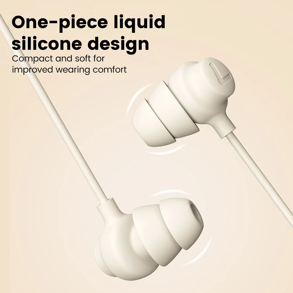 Auricolari cablati a gomito da 3.5mm cuffie per dormire vivavoce In Silicone auricolari audio HiFi cuffie di controllo In linea In-ear con microfono - Image 3