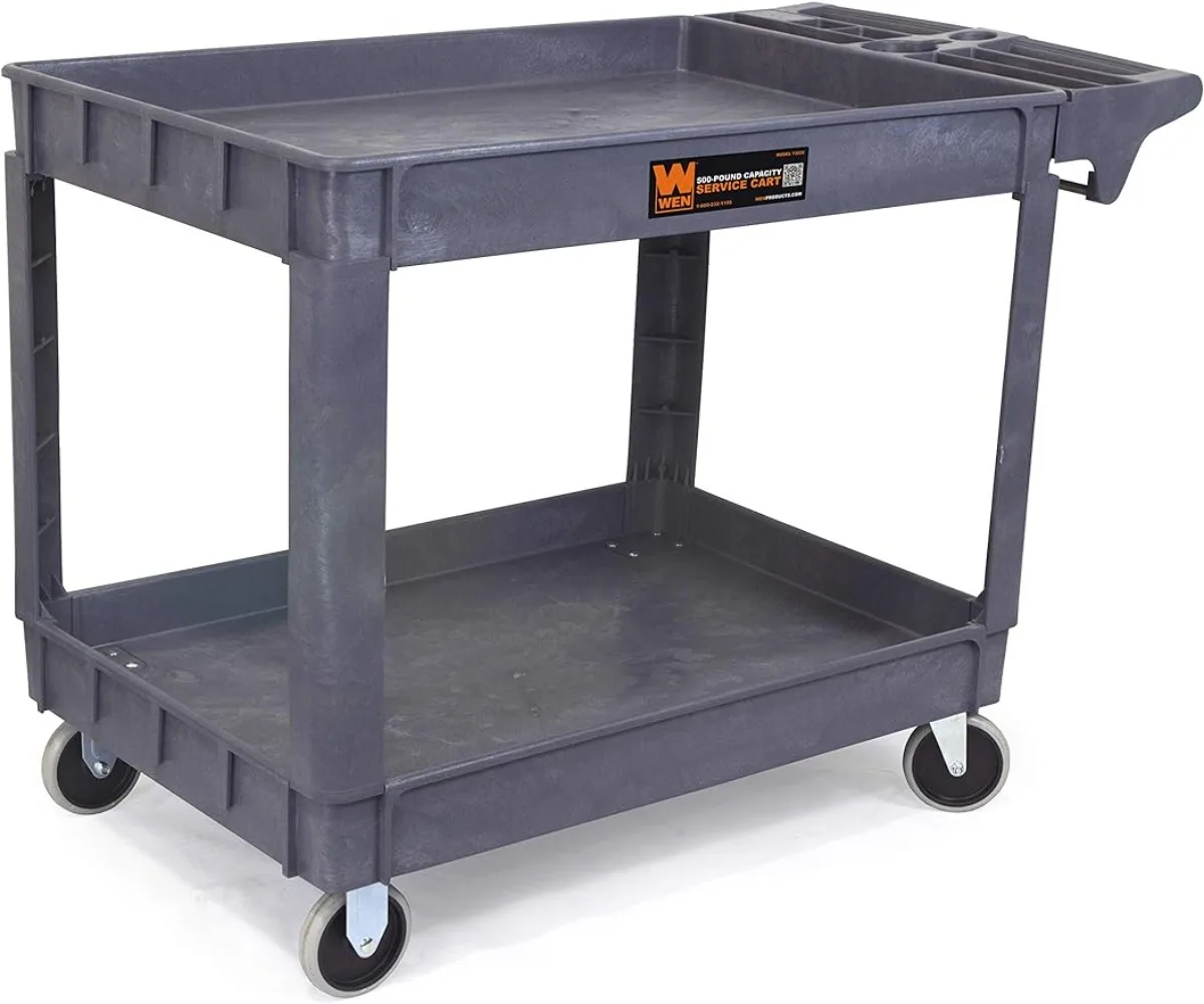 

500-Pound Capacity 46 By 25.5-Inch Extra Wide Service Utility Cart - New