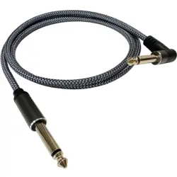 High - Quality Mono TS Jack Audio Cable for Amplifiers, Mixers, and Bass Guitars - Multiple Length Options Available (Grey)
