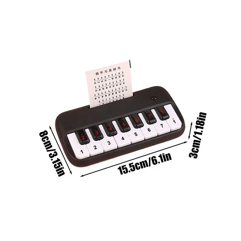 Portable 15 Keys Digital Keyboard Children's Mini Electronic Piano Children Musical Instrument Educational Toy for 3-6 Year Old