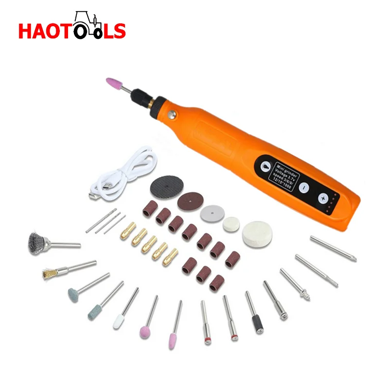 Mini Handheld Grinder Engraving Pen Tool Set Dly Engraving Grinding Polishing Tool USB Charging With LED Work Light 0 3 6 5mm portable flexible shaft tool electric grinding drill chuck flex shaft tool set for grinder engraving machines