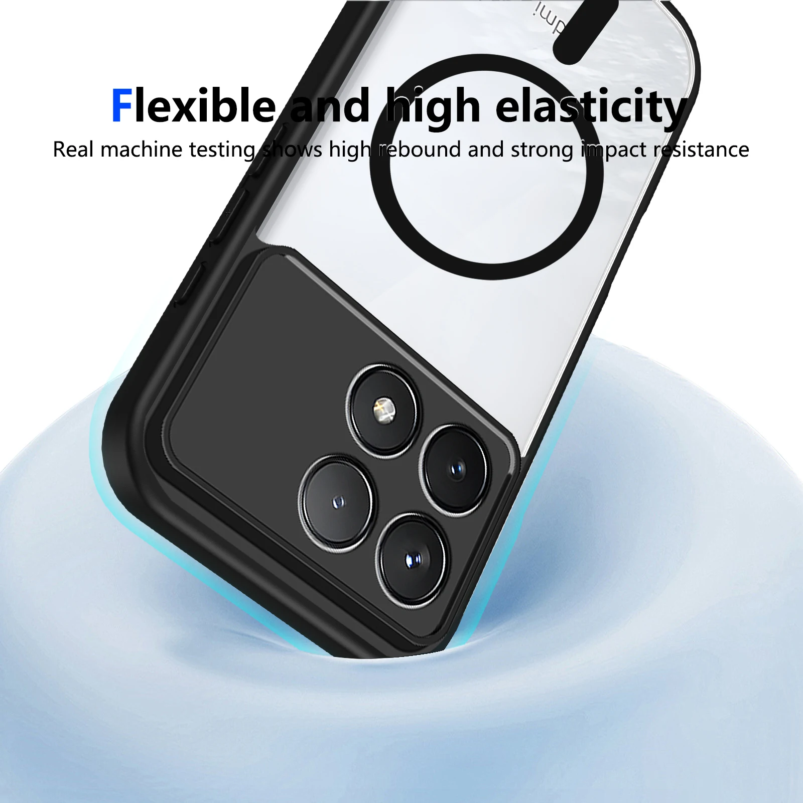 Luxury Magnetic Wireless Charging Clear Shockproof Phone Case